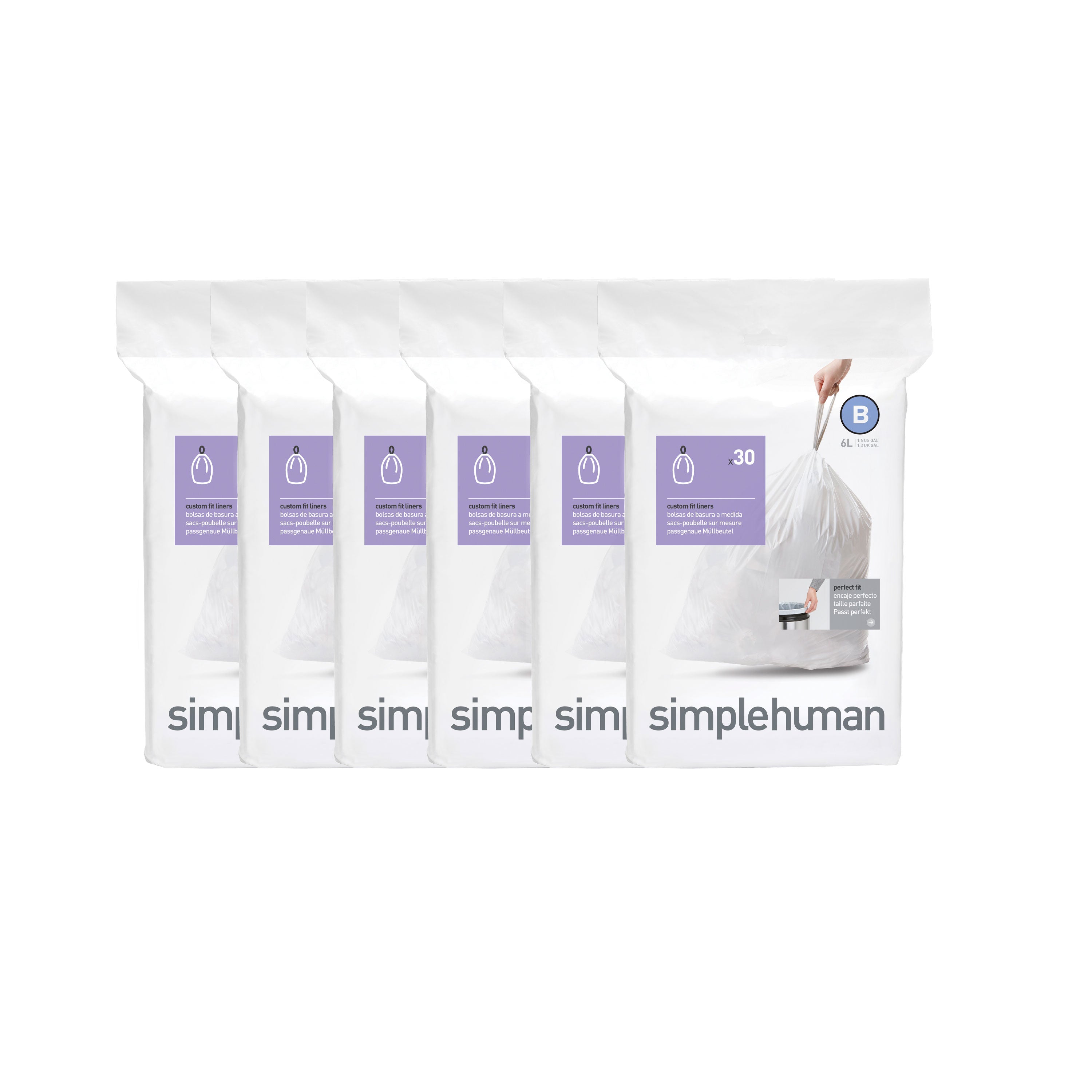 simplehuman Bin Liner 6L Code B - 90 Pack